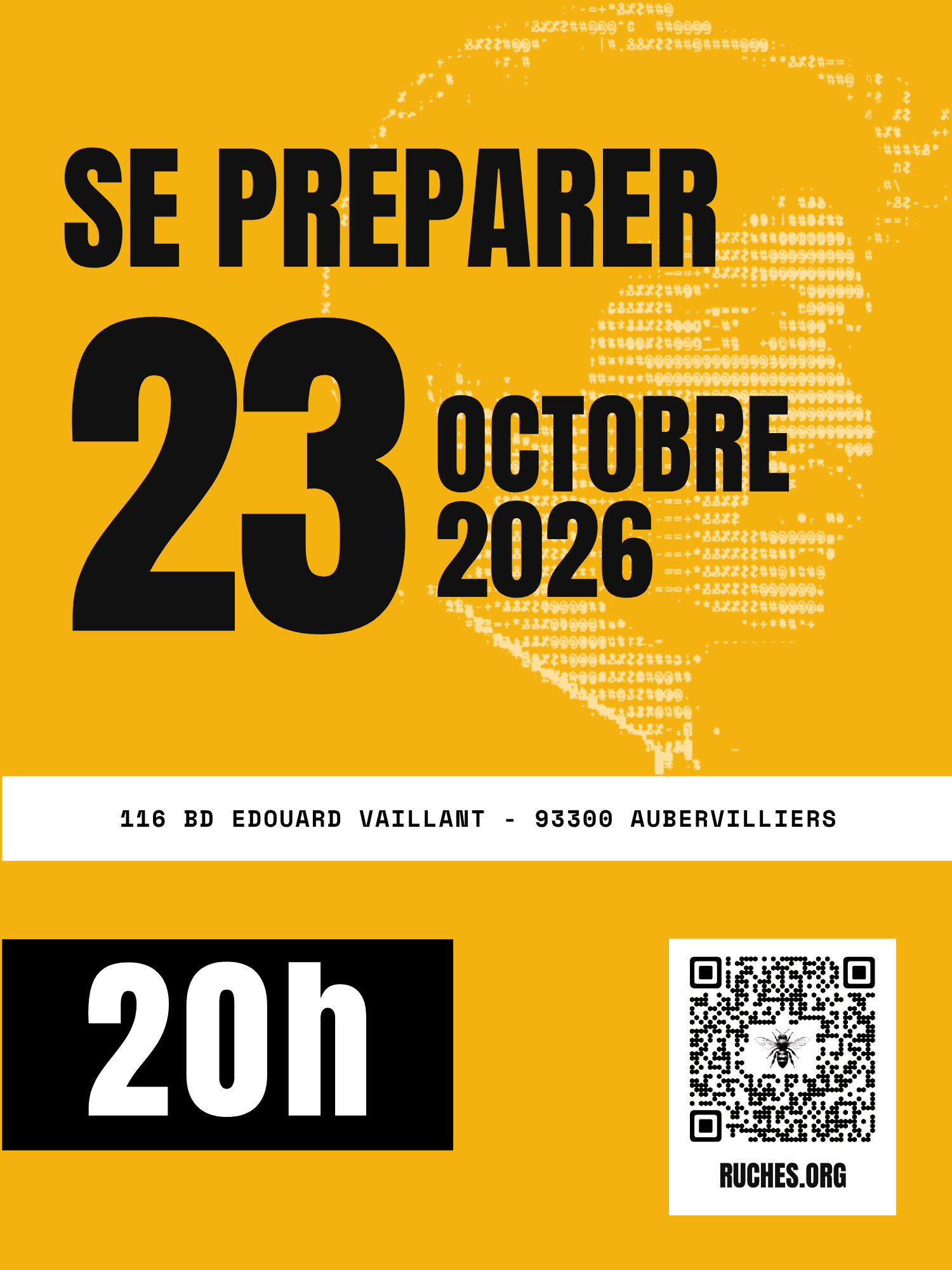 Affiche de 🐝 Veillée d’armes - Aubervilliers