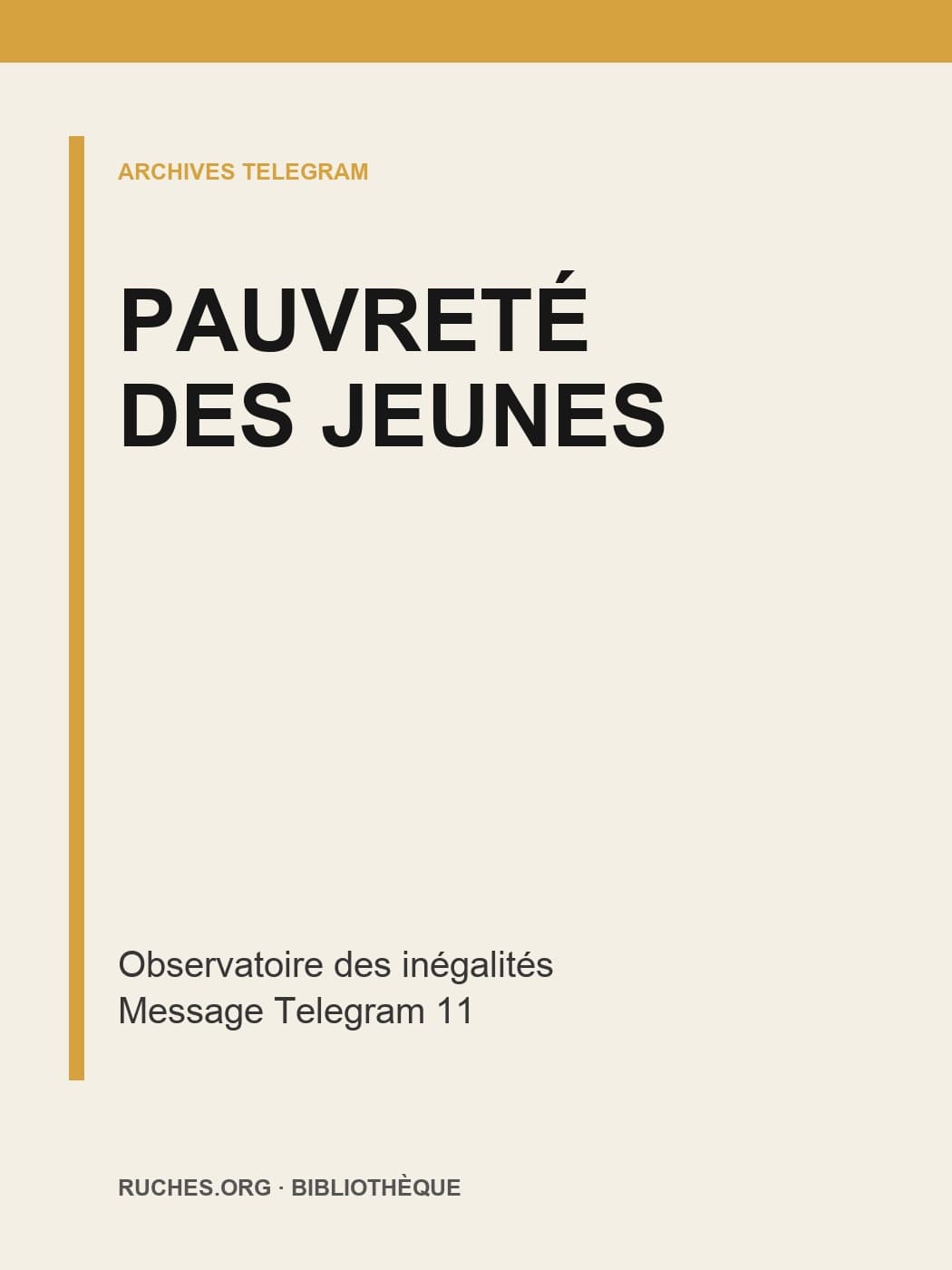 Couverture de La pauvreté augmente chez les plus jeunes