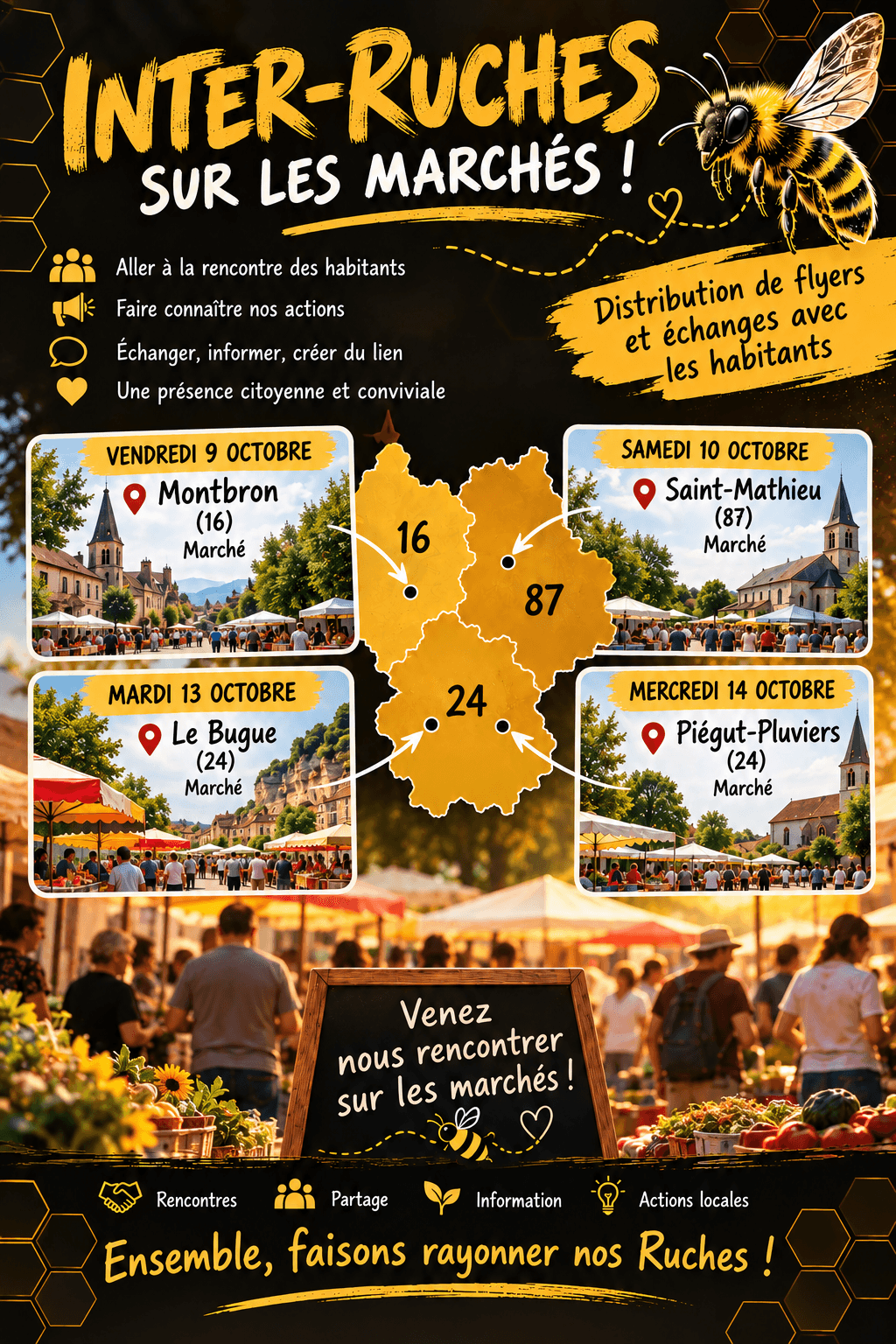Affiche de Marché de Piégut-Pluviers