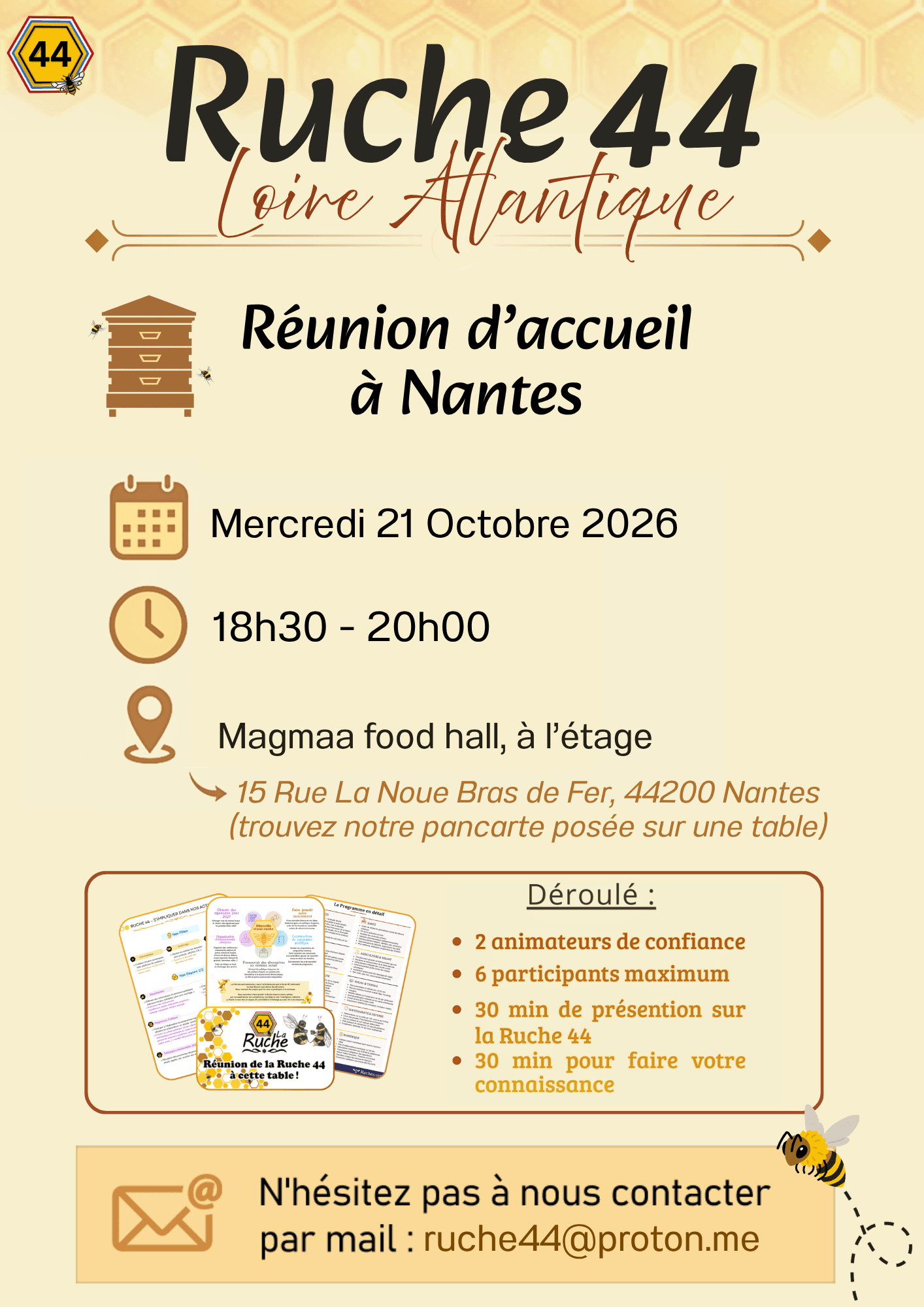 Affiche de Réunion d'Accueil - Nantes