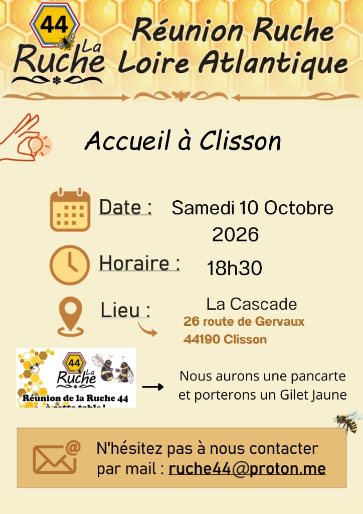 Affiche de Réunion accueil & générale - Antenne de Clisson