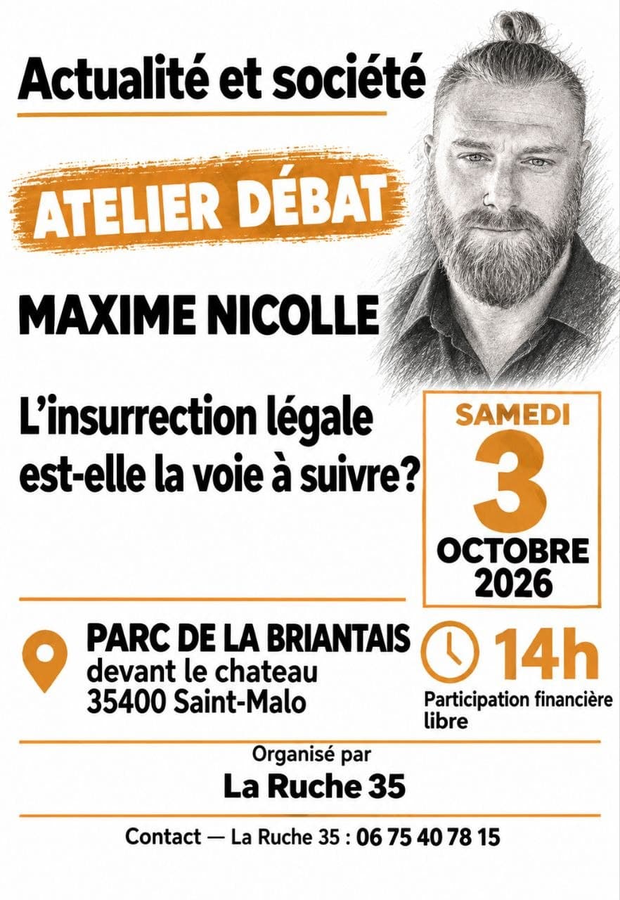 Affiche de Atelier Débat « L’insurrection légale est-elle la voie »