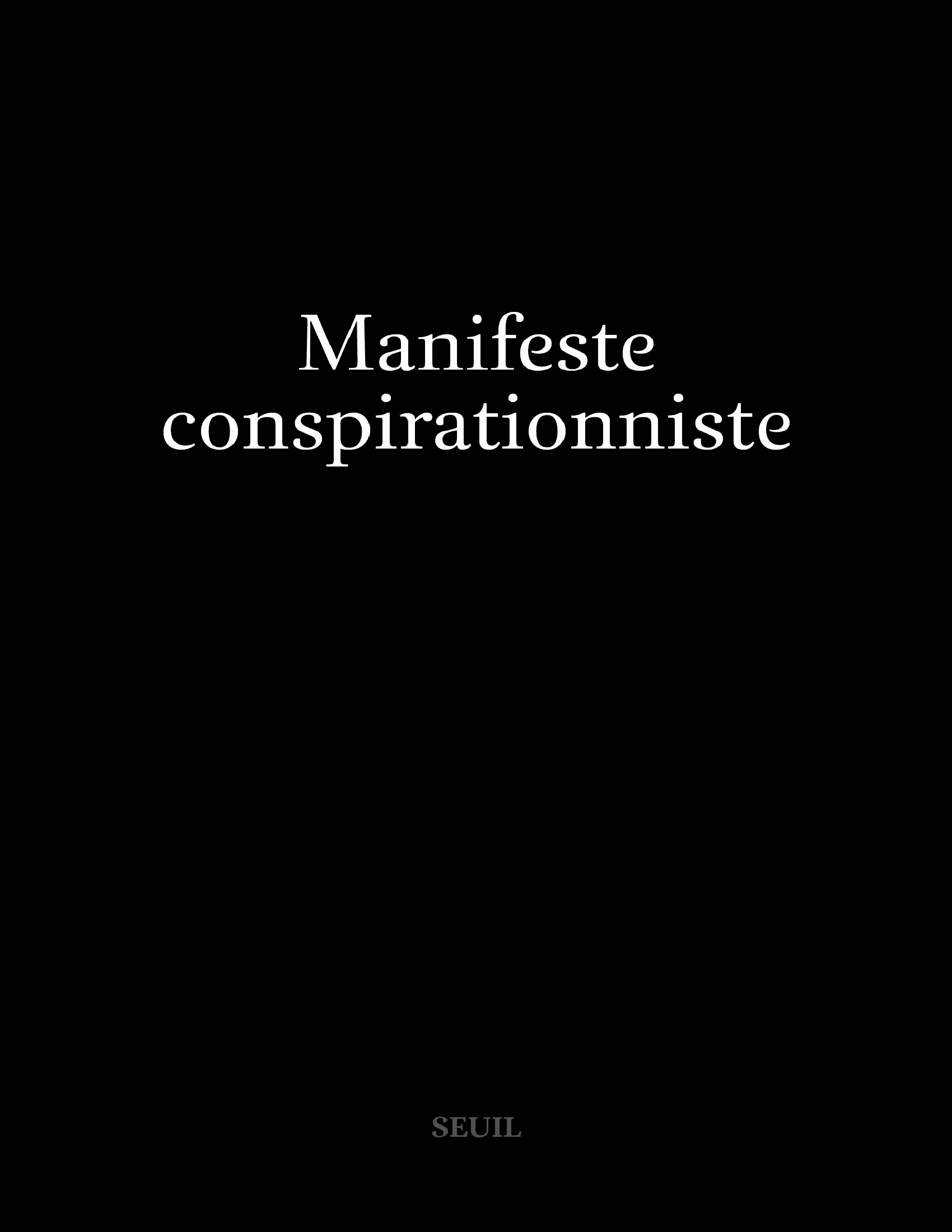 Couverture de Manifeste conspirationniste