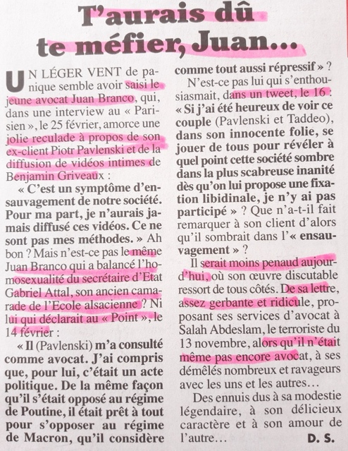 FAQ — Juan Branco a-t-il « outé » Gabriel Attal ?