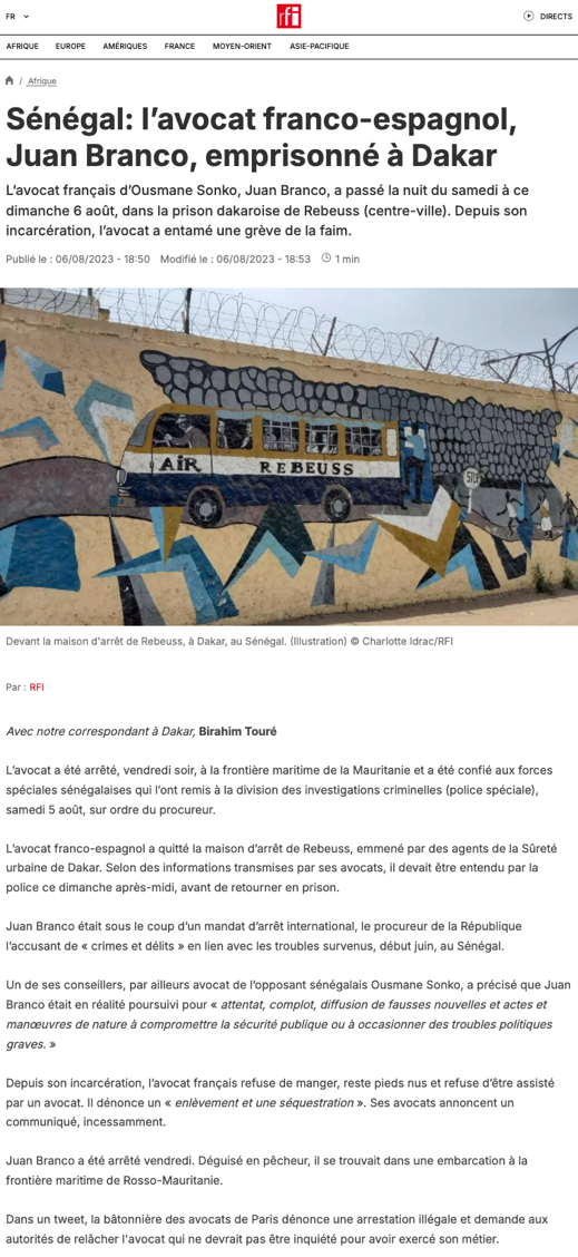 FAQ — Juan Branco a-t-il été enlevé en Mauritanie ?