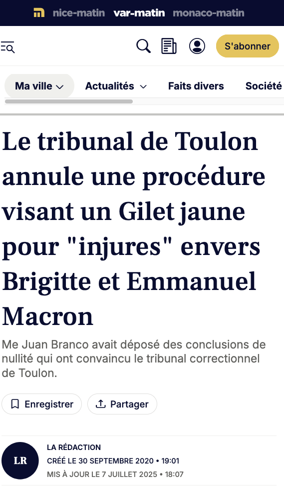 FAQ — Juan Branco a-t-il gagné un procès contre Brigitte et Emmanuel Macron ?