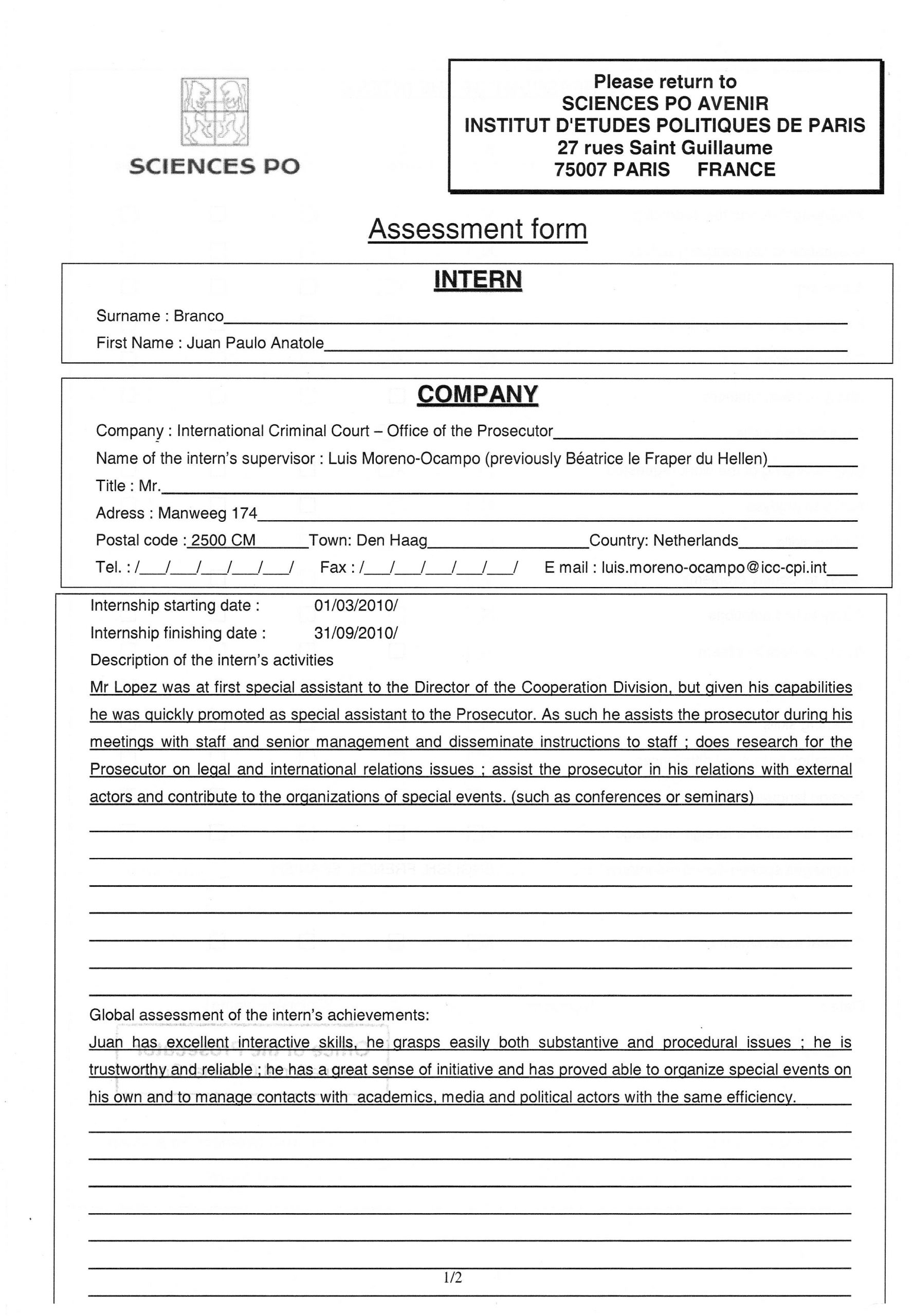 FAQ — Juan Branco a-t-il travaillé à la Cour pénale internationale ?