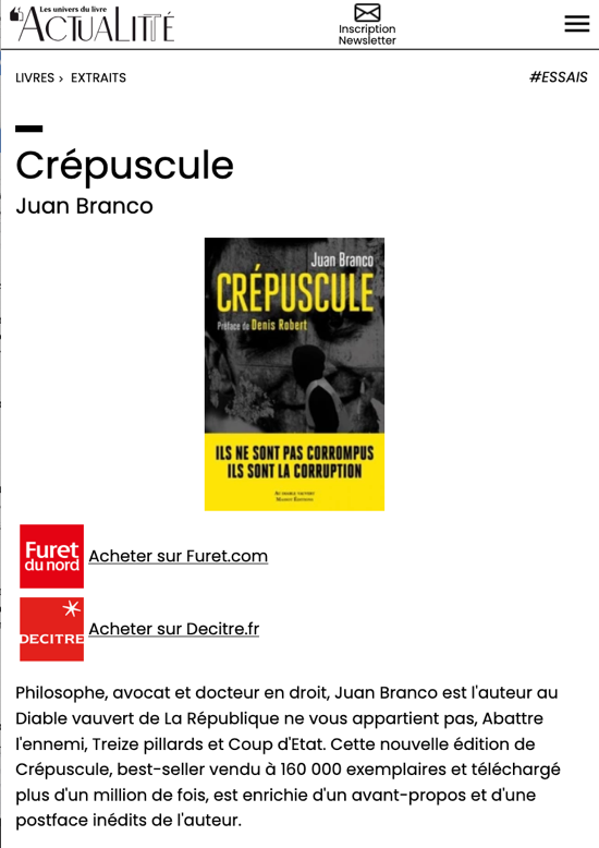 FAQ — Juan Branco a-t-il publié un best-seller ?