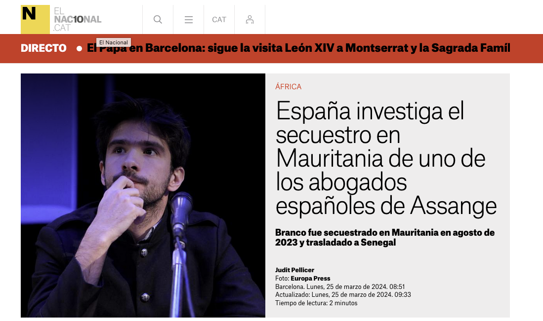 FAQ — Juan Branco a-t-il été enlevé en Mauritanie ?