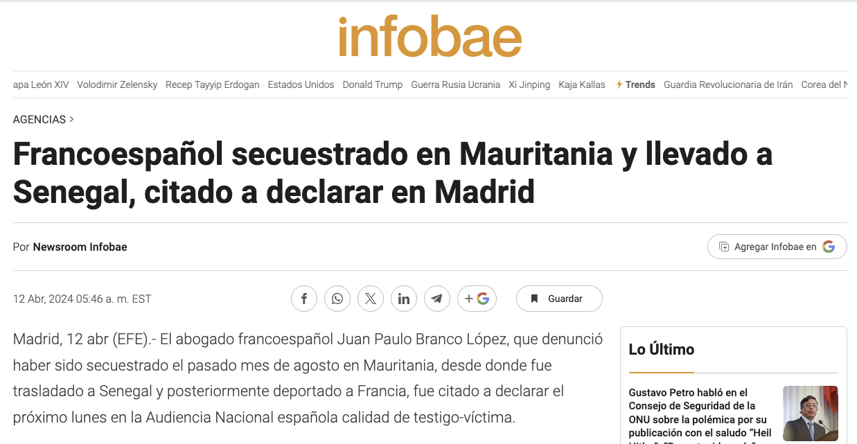 FAQ — Juan Branco a-t-il été enlevé en Mauritanie ?